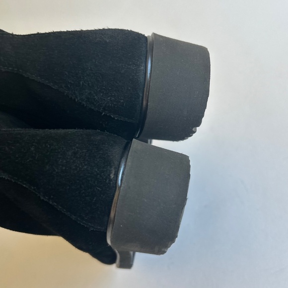 Munro Black Suede Genuine Leather Rubber Outsole Combat Boots size 6 - Picture 14 of 16